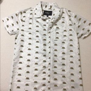 California Republic Flag collared shirt